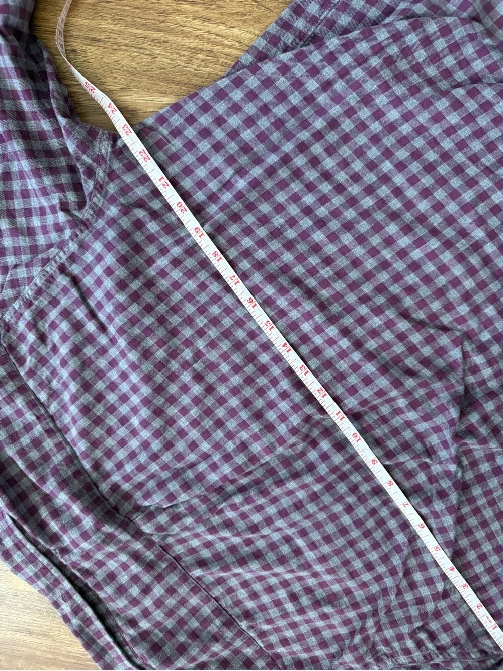 J. Crew Men's Purple and Gray Plaid Button-Down Shirt